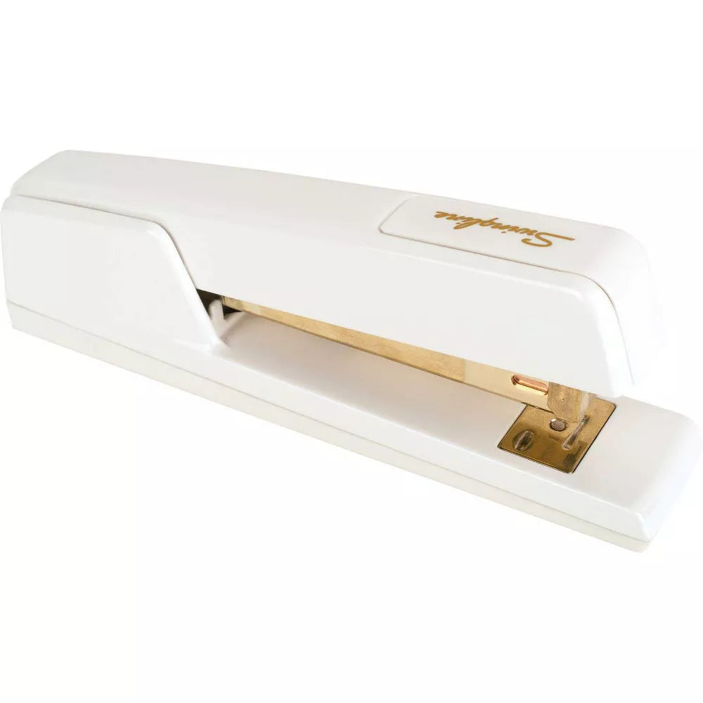 20 Sheet Capacity Stapler White/Gold - Sugar Paper Essentials: Fancy Office Stapler, Metal, Non-Powered Desk Tool