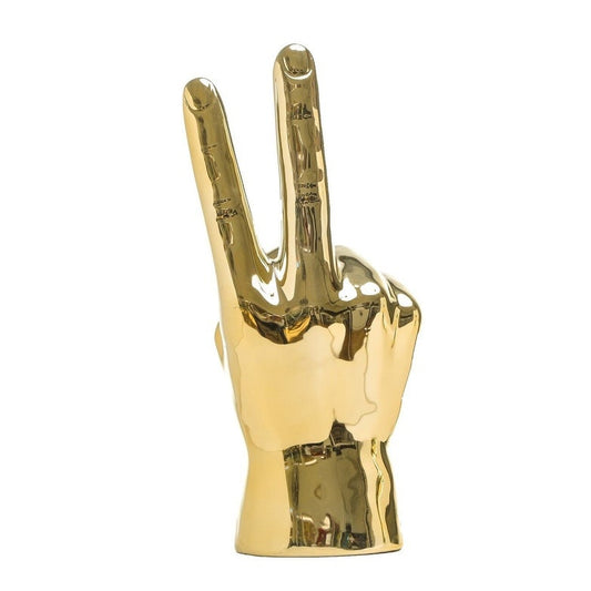 Gold Peace Hand Table Top - 8" tall