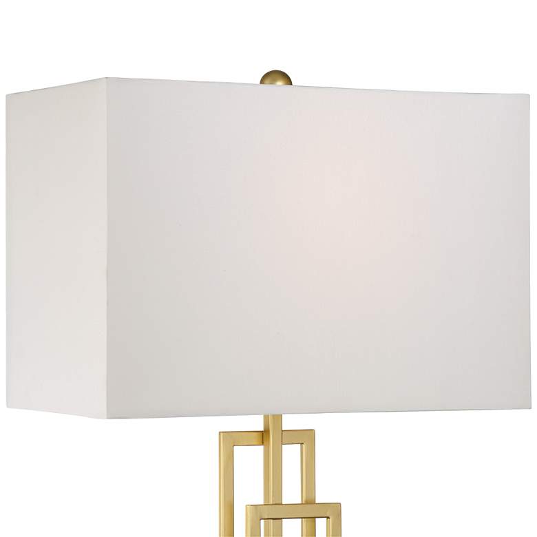 Golden Grid Open Base Table Lamps Set of 2