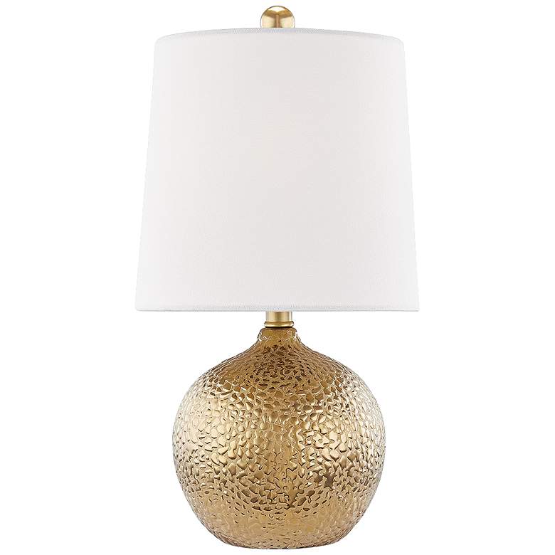 14 1/2" High Gold Ceramic Accent Table Lamp