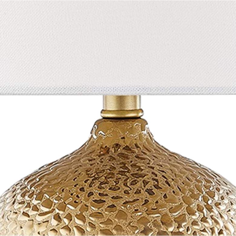 14 1/2" High Gold Ceramic Accent Table Lamp